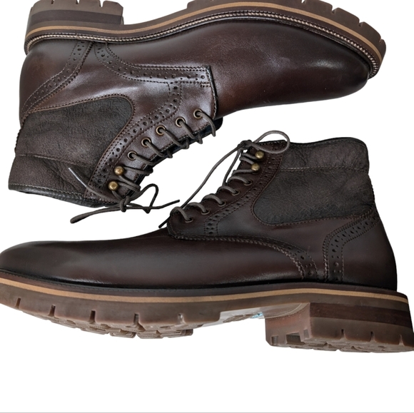 Johnston & Murphy XC Flex® Cody Plain Toe Shearling Brown Boot..9M - Picture 5 of 10